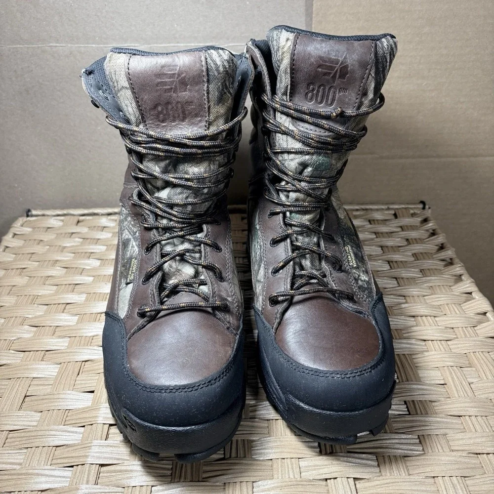Lacrosse Big Country Boots Mens 12 Hunting Camo 800G Insulated Leather 8‎ Inch